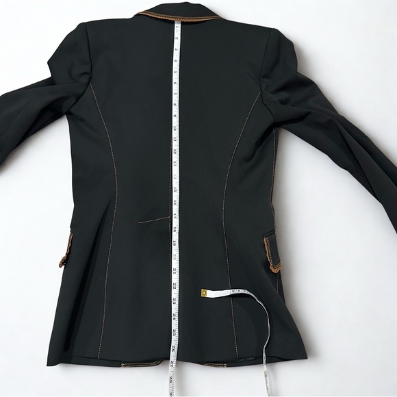 Vintage Tailored Black Blazer Size S Made in France French Chic Quiet Luxury EUC - Picture 10 of 10